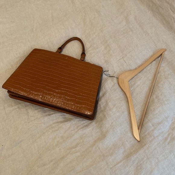 Brown Italian leather structured purse - Picture 5 of 14